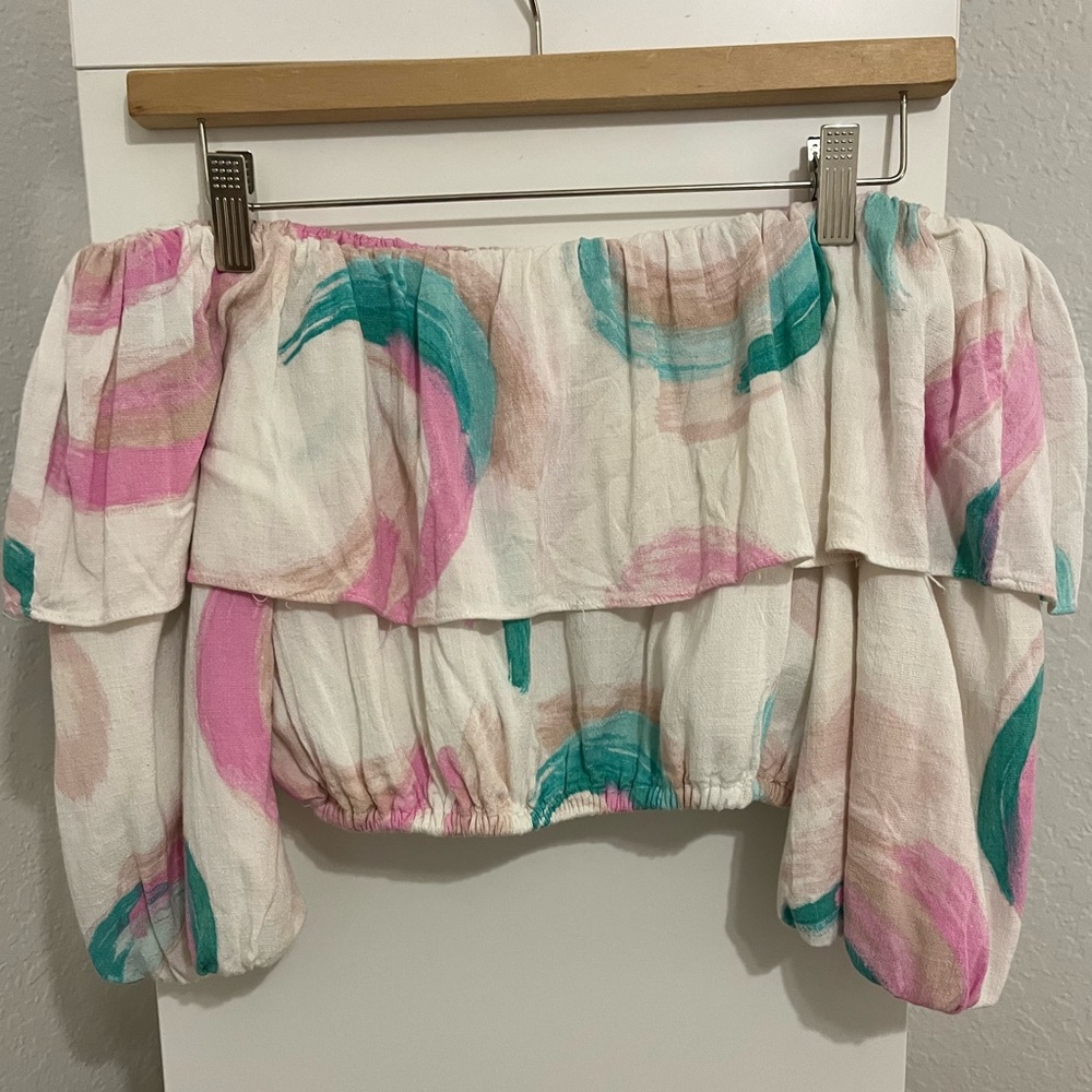 Cropped Off the Shoulder Blouse